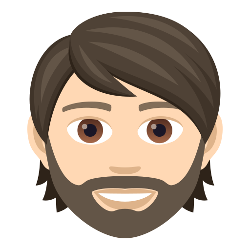 Osoba z brodą: karnacja jasna dla JoyPixels 9.0