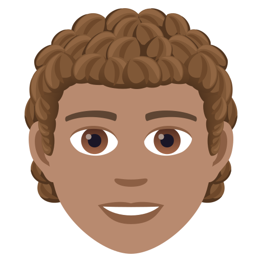 Dewasa: ton kulit sederhana dan rambut kerinting untuk JoyPixels 9.0