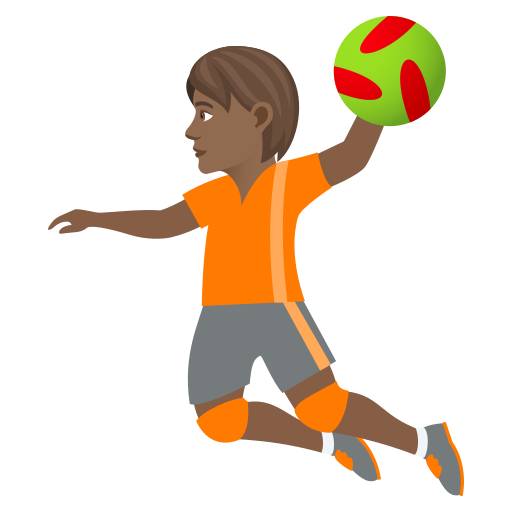 Osoba hrající házenou: Středně tmavý odstín pleti pro JoyPixels 9.0