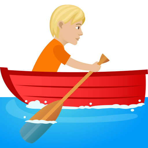 第划艇: 中等-浅肤色号为第JoyPixels 9.0号