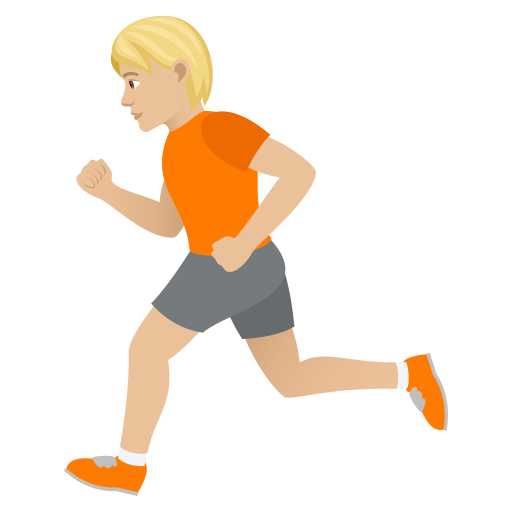 Άτομο τρέχει: μεσαίος-ανοιχτόχρωμος τόνος δέρματος για JoyPixels 9.0