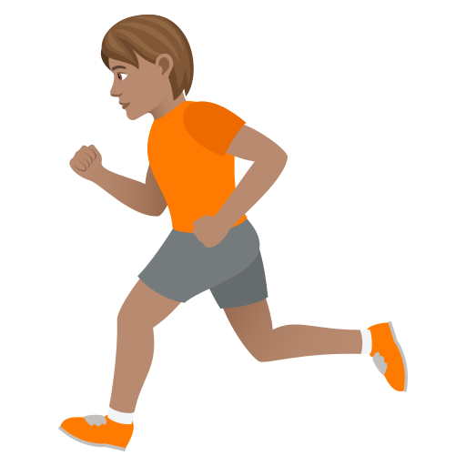 Άτομο τρέχει: μεσαίος τόνος δέρματος για JoyPixels 9.0