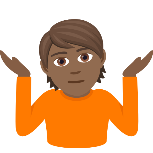 Osoba Pokrčení ramen: Středně tmavý odstín pleti pro JoyPixels 9.0