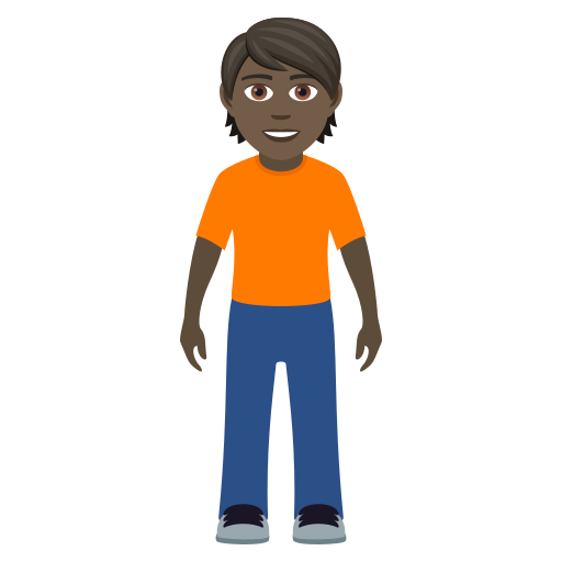 Stehende Person: Dunkle Hautfarbe für JoyPixels 9.0