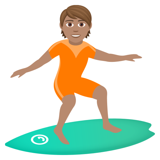 Σέρφερ: μεσαίος τόνος δέρματος για JoyPixels 9.0