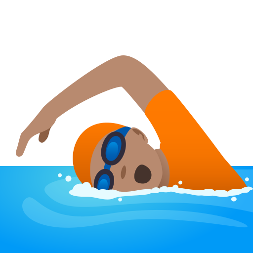 Osoba plavání: Střední tón pleti pro JoyPixels 9.0