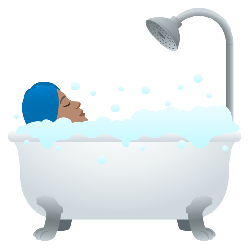 Persona Che Fa Il Bagno: Carnagione Olivastra per JoyPixels 9.0