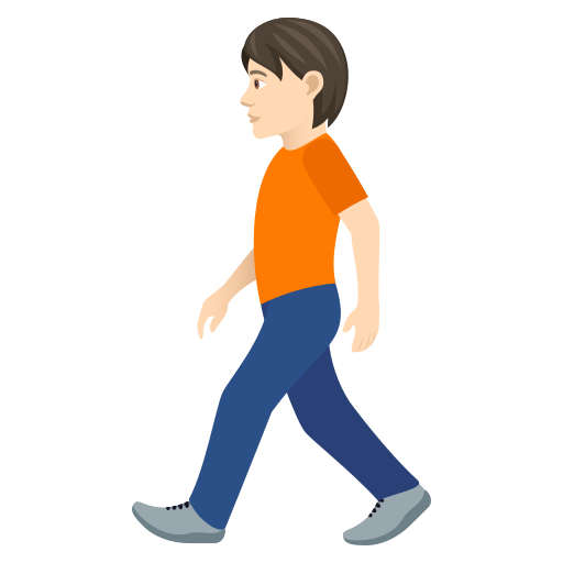 Voetganger: lichte huidskleur voor JoyPixels 9.0