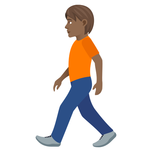 Voetganger: donkergetinte huidskleur voor JoyPixels 9.0