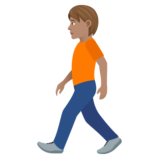 Persoana care merge: Tono mediu al pielii pentru JoyPixels 9.0