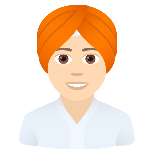 Pessoa Com Turbante: Pele Clara para JoyPixels 9.0