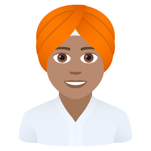 Personne En Turban: Peau Légèrement Mate pour JoyPixels 9.0