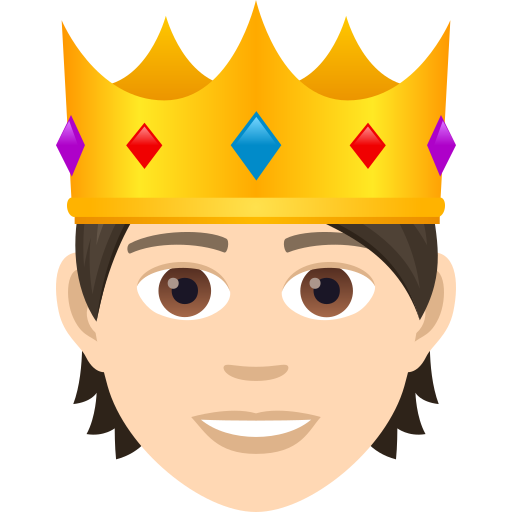 Osoba s korunou: Světlý odstín pleti pro JoyPixels 9.0