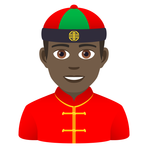 Uomo Con Zucchetto Cinese: Carnagione Scura per JoyPixels 9.0