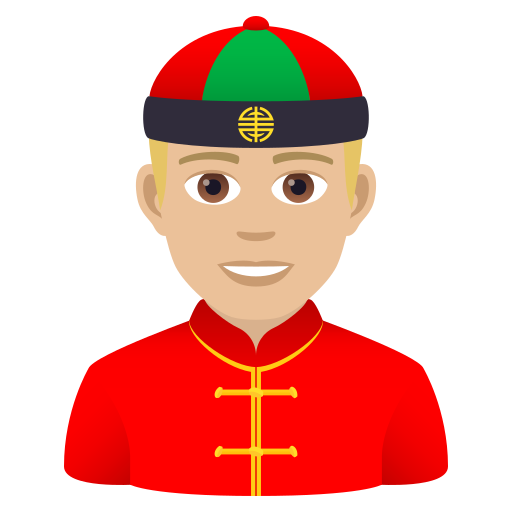 Uomo Con Zucchetto Cinese: Carnagione Abbastanza Chiara per JoyPixels 9.0