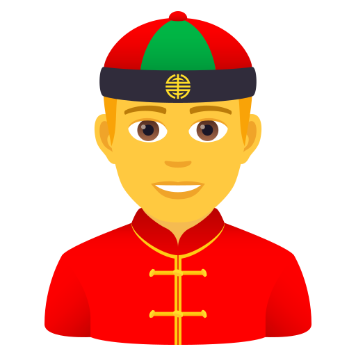 Uomo Con Zucchetto Cinese per JoyPixels 9.0