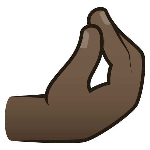 Samengeknepen vingers: donkere huidskleur voor JoyPixels 9.0