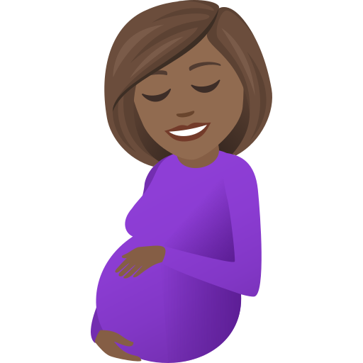 Wanita hamil: warna kulit gelap-sedang untuk JoyPixels 9.0