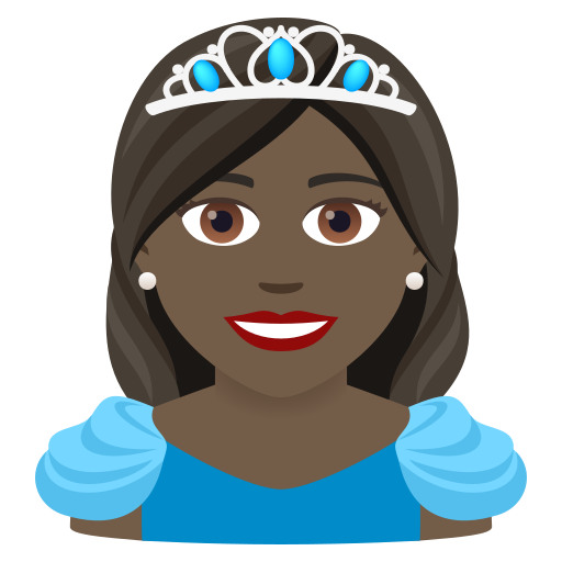 Princesa: pell fosca per JoyPixels 9.0