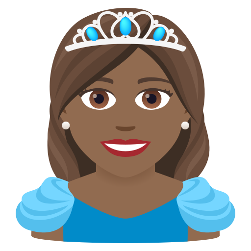 Prenses: orta koyu cilt tonu için JoyPixels 9.0