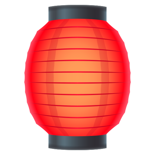 Red Paper Lantern for JoyPixels 9.0