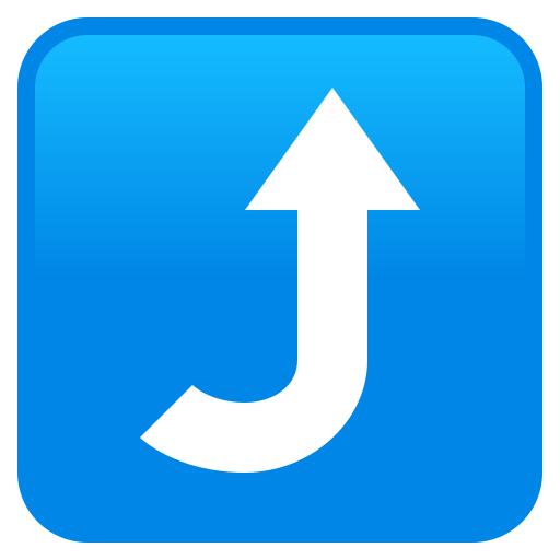 Freccia Curva In Alto per JoyPixels 9.0