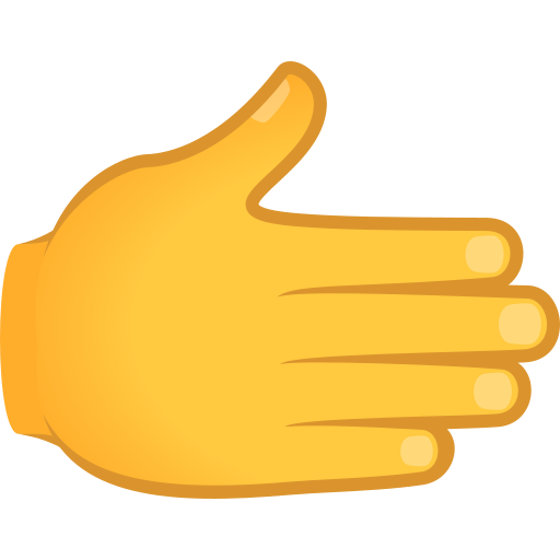 Mão Para A Direita para JoyPixels 9.0