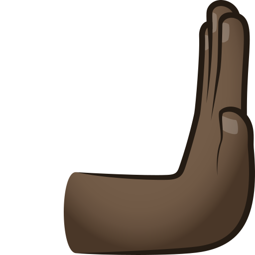 Ruka tlačí doprava: Tmavý odstín pleti pro JoyPixels 9.0