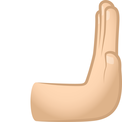 Tangan Mendorong ke Kanan: Warna Kulit Cerah untuk JoyPixels 9.0