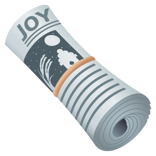 Rolled-Up Newspaper for JoyPixels 9.0