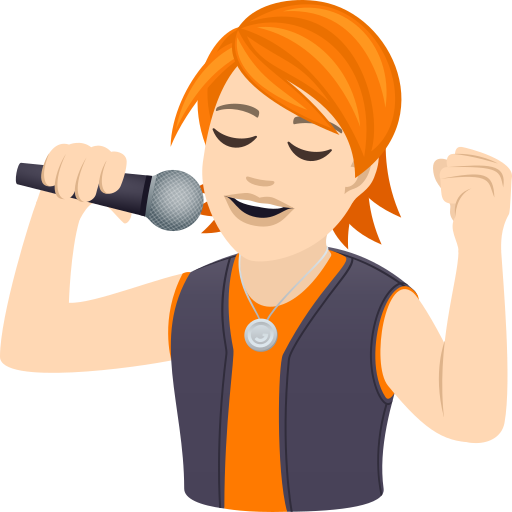 Sänger(In): Helle Hautfarbe für JoyPixels 9.0