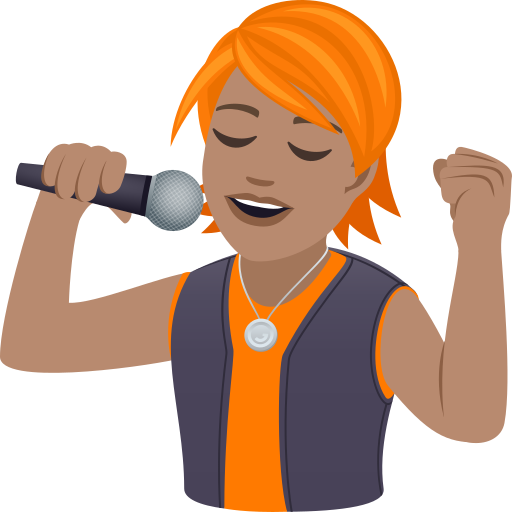 Sänger(In): Medium Teint für JoyPixels 9.0