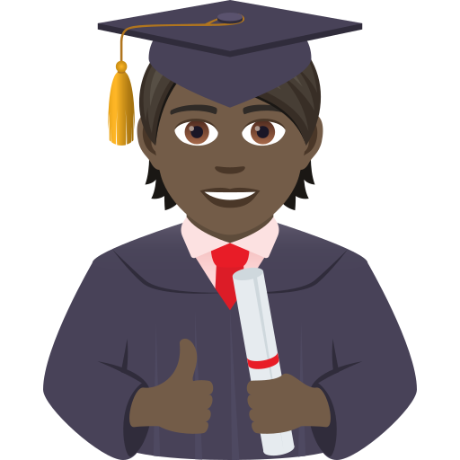 Étudiant (Tous Genres): Peau Foncée pour JoyPixels 9.0