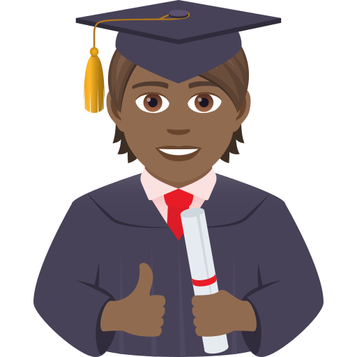 Student: Středně tmavý odstín pleti pro JoyPixels 9.0