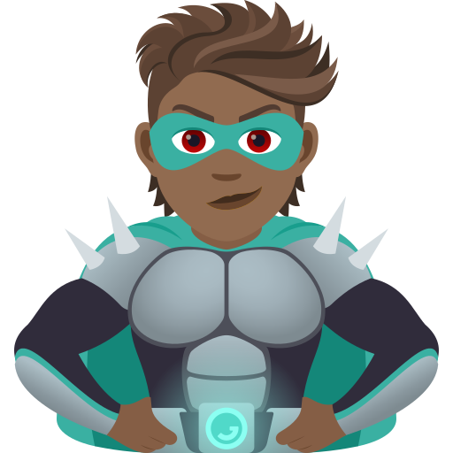 Supervilão: Pele Morena Escura para JoyPixels 9.0