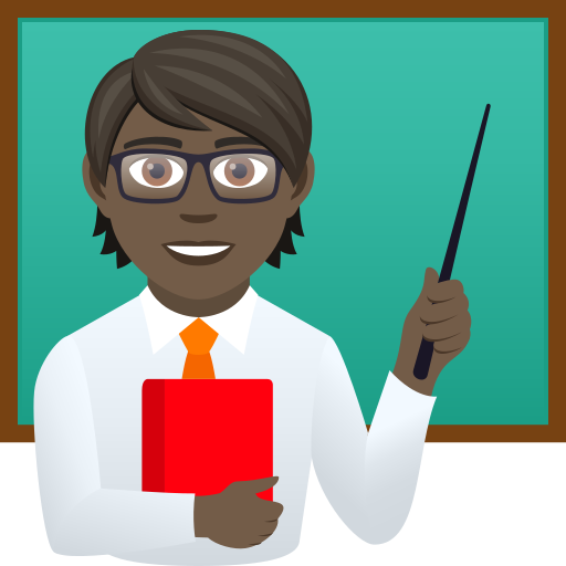 Professor: pell fosca per JoyPixels 9.0