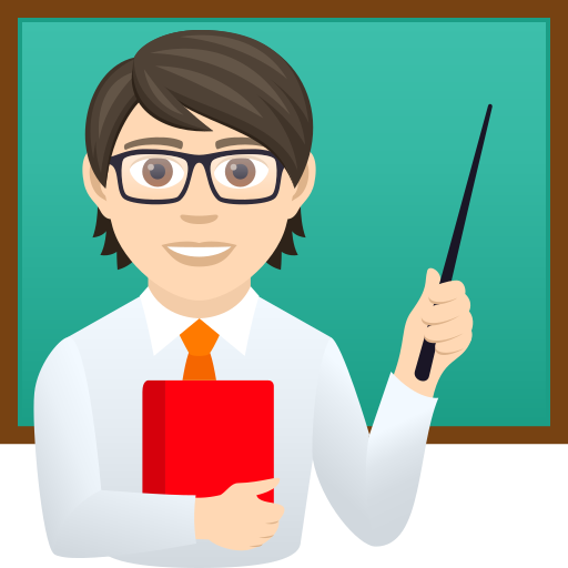 Öğretmen: açık cilt tonu için JoyPixels 9.0