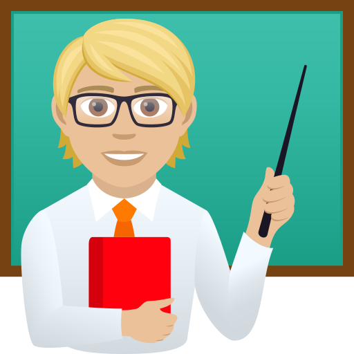 Opettaja: Keski-vaalea ihonväri varten JoyPixels 9.0