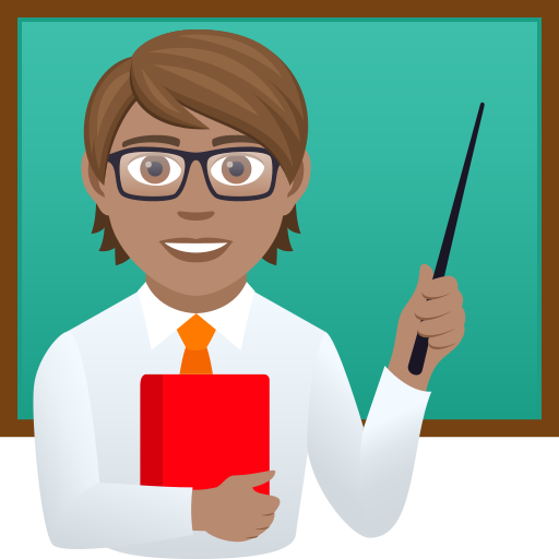 Učitel: Střední odstín pleti pro JoyPixels 9.0