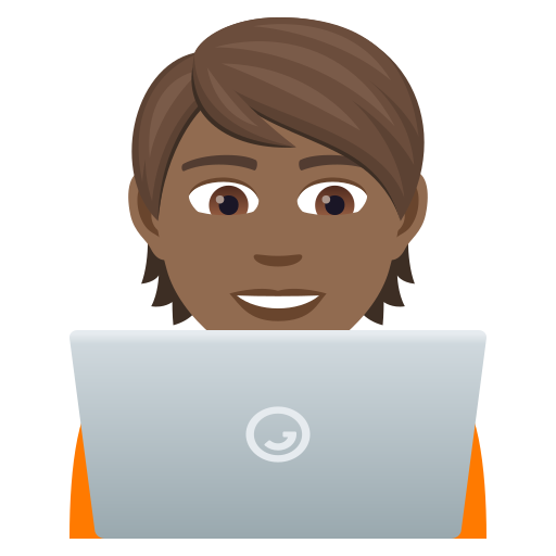 Informaticien (Tous Genres): Peau Mate pour JoyPixels 9.0