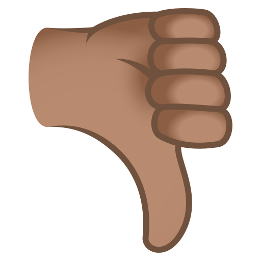 Tummen ned: mellanfärgad hy för JoyPixels 9.0