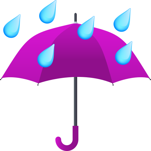 Deštník s dešťovými kapkami pro JoyPixels 9.0