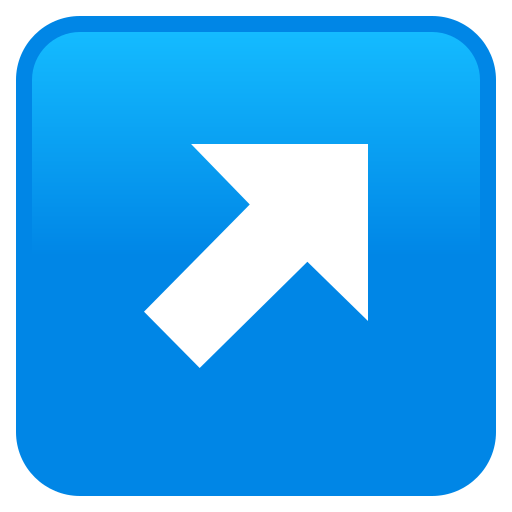 Ylös-oikea nuoli varten JoyPixels 9.0