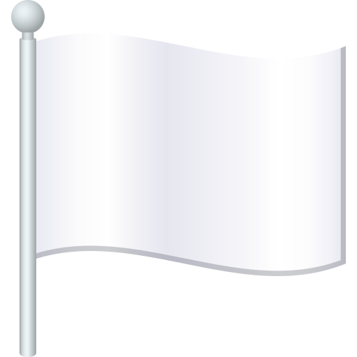 Bandera blanca per JoyPixels 9.0