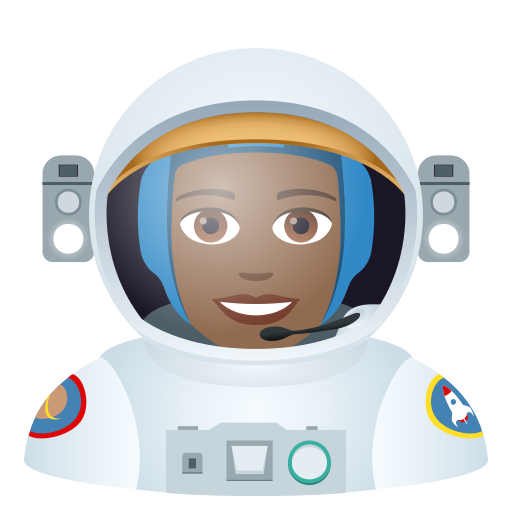 Astronautin: Medium Til Mørk Teint für JoyPixels 9.0