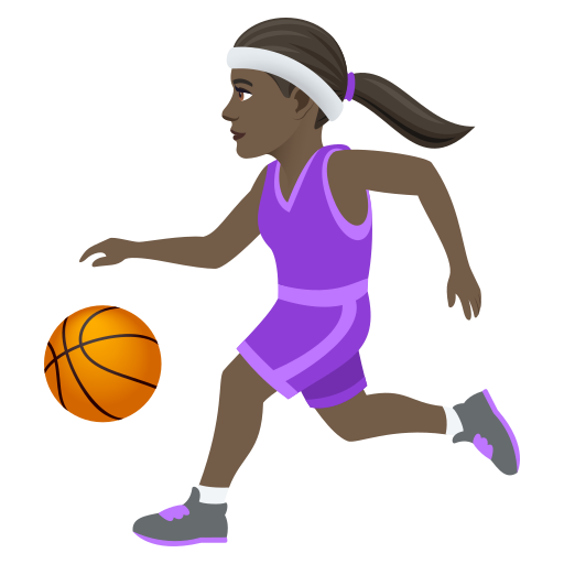 Woman Bouncing Ball: Dark Skin Tone for JoyPixels 9.0