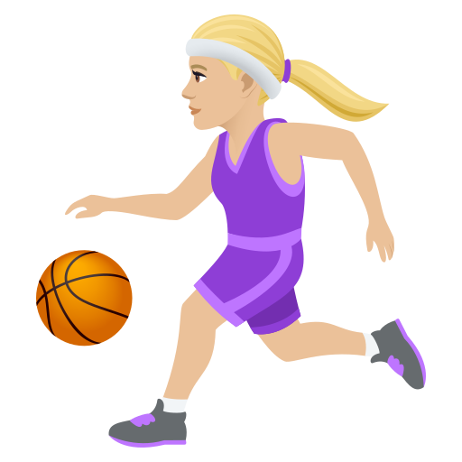 Femme Avec Ballon: Peau Moyennement Claire pour JoyPixels 9.0