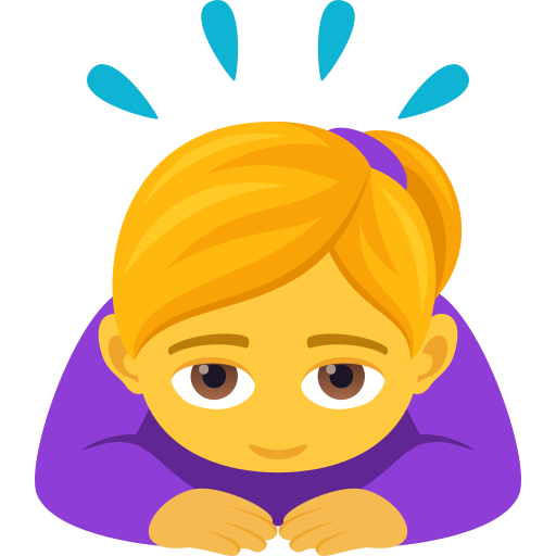 第女生鞠躬号为第JoyPixels 9.0号