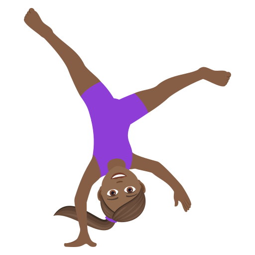 Người phụ nữ nhào lộn: màu da tối trung bình cho JoyPixels 9.0