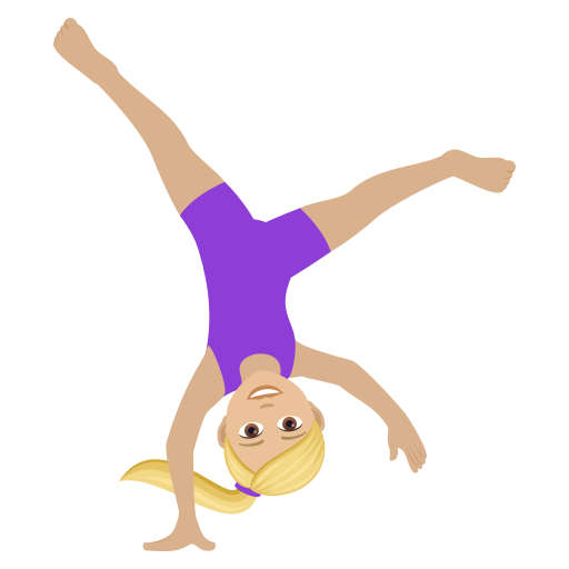 JoyPixels 9.0의 경우 옆돌기하는 여자: 연한 갈색 피부